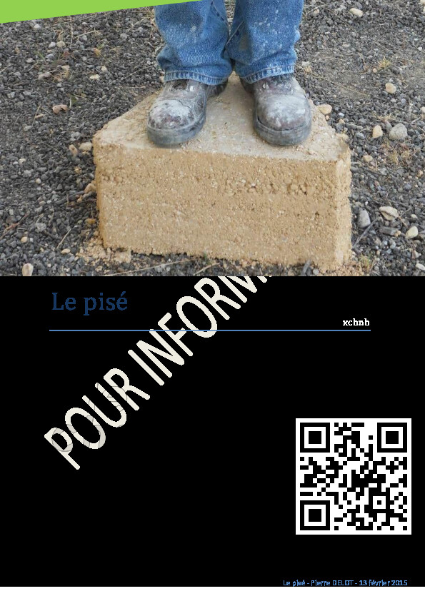 Le pisé – Pierre DELOT